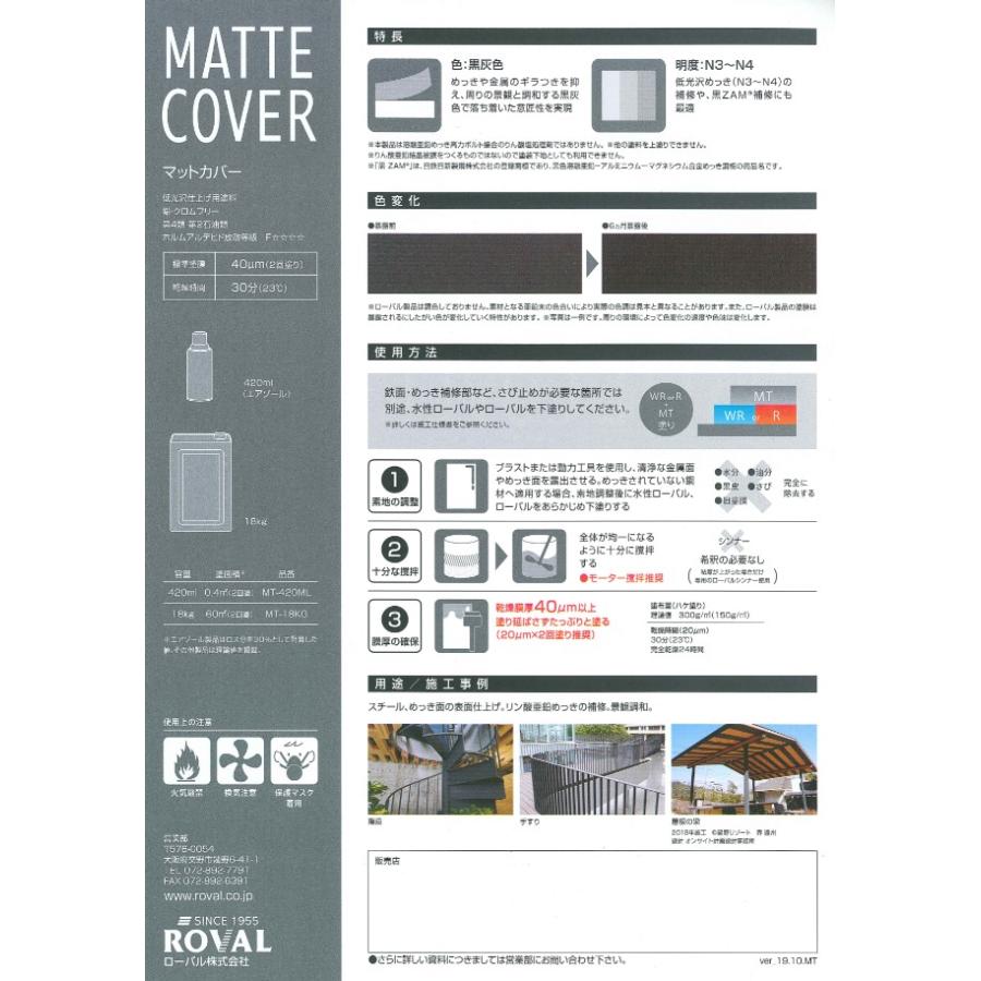 マットカバー　MATTE COVER　18kg　【ローバル】｜paintandtool｜02