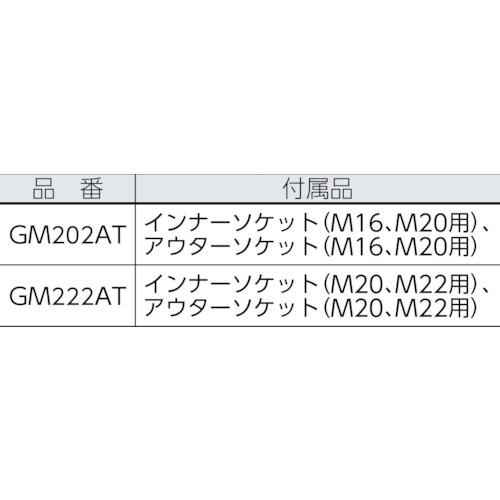TONE シヤーレンチ M16・M20・M22用 200V（GM222AT 