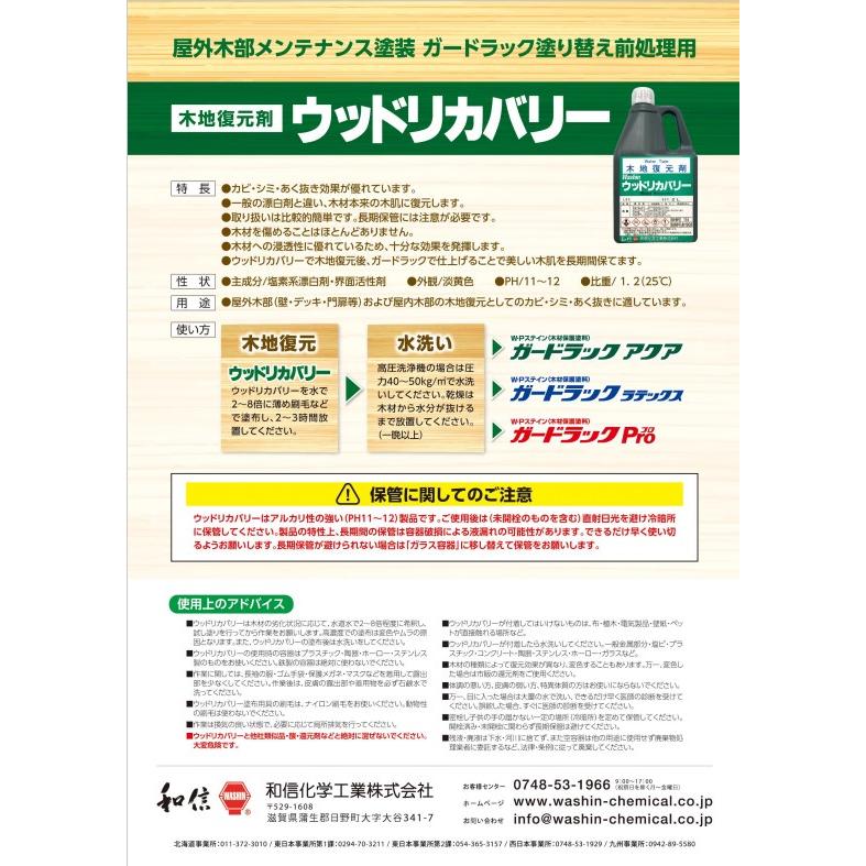 ウッドリカバリー木地復元剤　2L【和信化学工業株式会社】