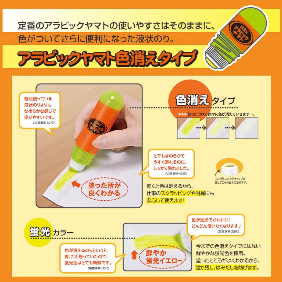 液状のり アラビックヤマト 色消えタイプ 40ml 1箱(10本)【ヤマト