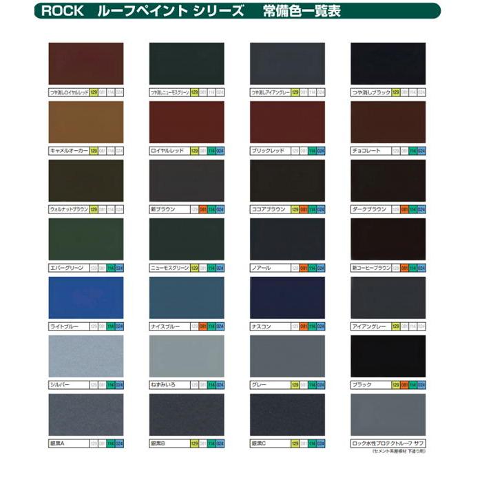 1液ユメロックルーフ チョコレート 14L ロックペイント 屋根用 024