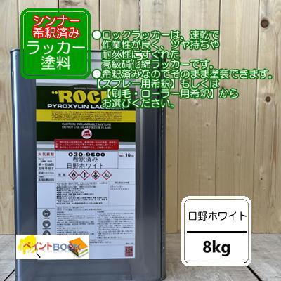 シンナー希釈済み】日野ホワイト【8kg】E-1001 (トヨタ058)ラッカー