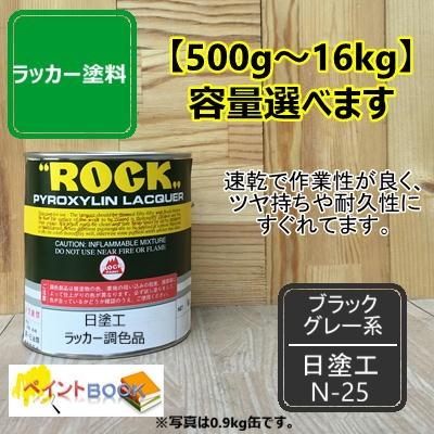 日塗工 N-25【500g〜】マンセル N2.5 ラッカー塗料 工業 鉄工 自動車