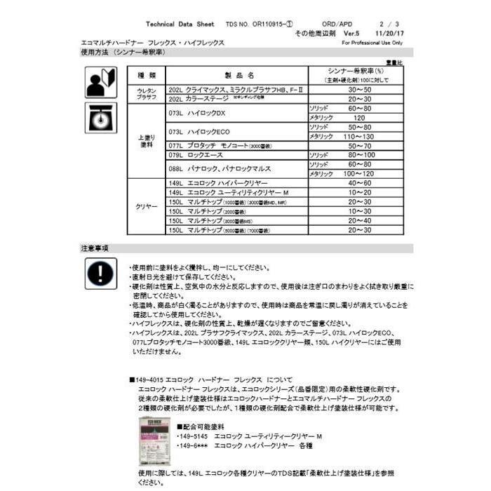 エコロックハードナー　標準型　4kg エコロックハードナー（標準型）4kg - メルカリ