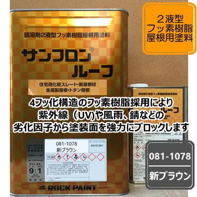 サンフロンルーフ 新ブラウン 15kg 【主剤+硬化剤セット】081