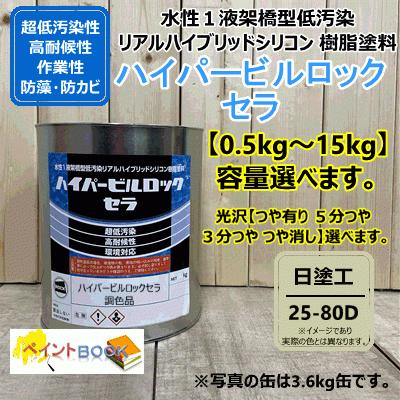 水性1液シリコン樹脂塗料 【日塗工 25-80D】 マンセル 5Y8/2 ハイパー