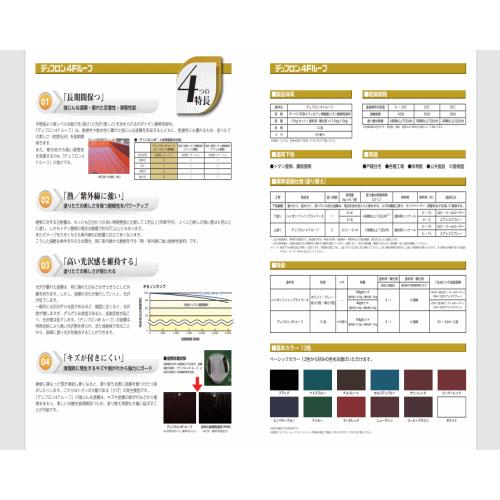デュフロン4Fルーフ エンペラーブルー【主剤 13.5kg+硬化剤1.5kg