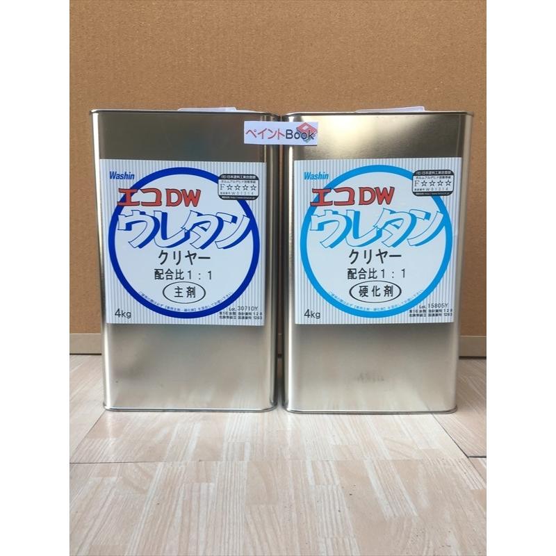 エコDWウレタン クリヤー 容量8kgセット【主剤4kg+硬化剤4kg】木部用