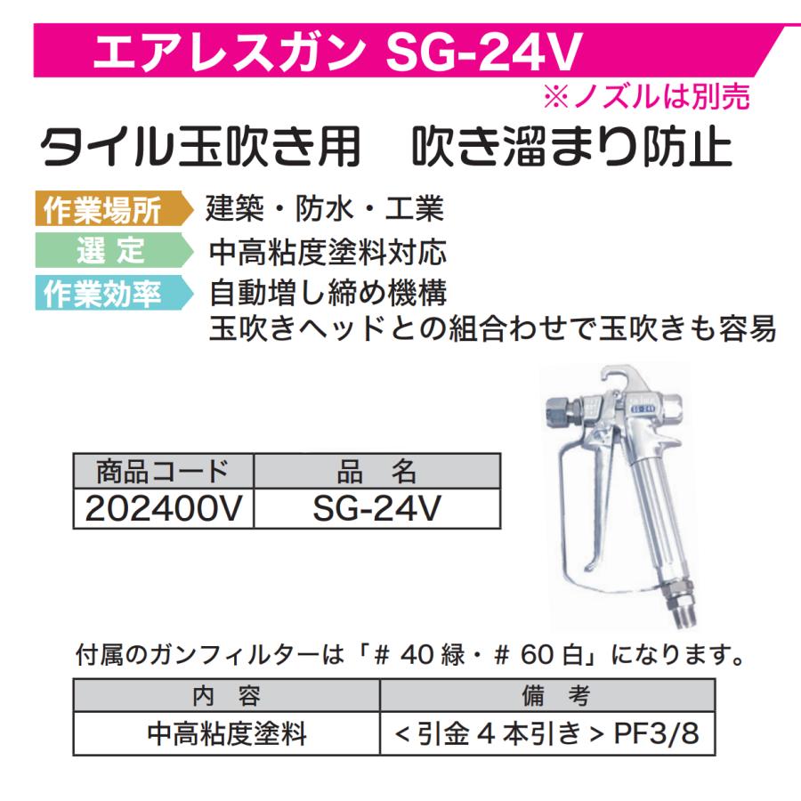 精和産業 エアレスガン SG-24 / SG-24B SG-24V 各種 : PAINT WEB