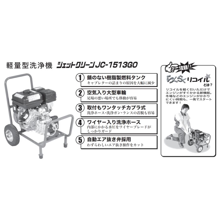 精和産業 ジェットクリーン JC-1513GO 本体のみ / 標準セット 各種の画像