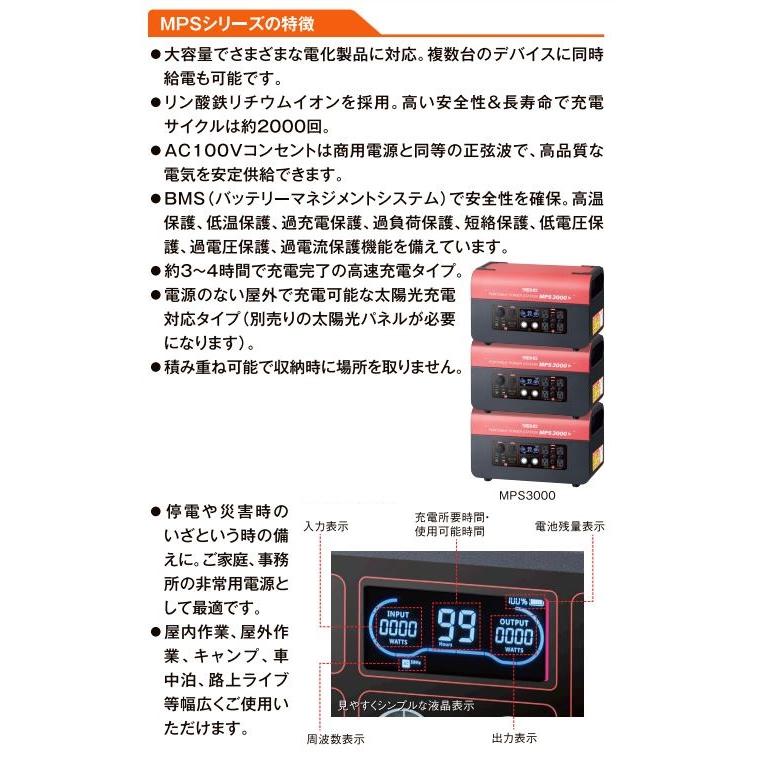 ワキタ ワキタ MEIHO ポータブルパワーステーション MPS-3000 ワキタ ワキタ MEIHO ポータブルパワーステーション MPS-3000