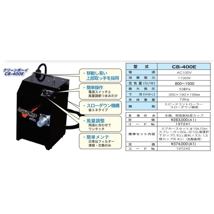 精和産業 精和産業 低温温風塗装機器 クリーンボーイ CB-400E 精和産業 精和産業 低温温風塗装機器 クリーンボーイ CB-400E