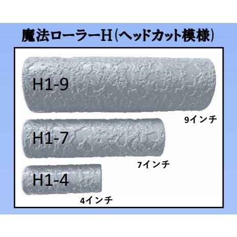 魔法ローラーH　ヘッドカット模様　H1-4　4インチ　吹付柄がローラーで再現できる｜paintingtools｜02