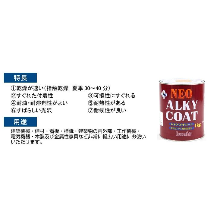 ネオアルキコート　NO,113 無鉛グレー　1kg　（金属・鉄部用/川上塗料）｜paintjoy｜03