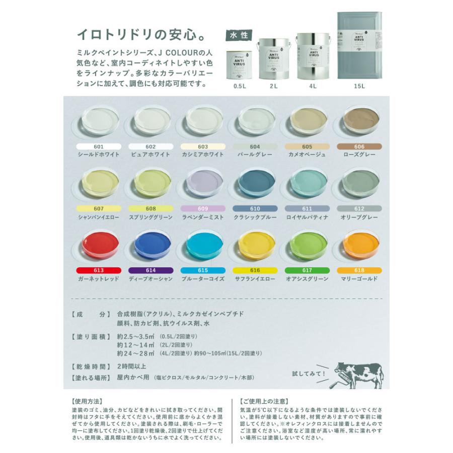 即出荷】【即出荷】ミルクペイント アンチウイルスプラス 15L