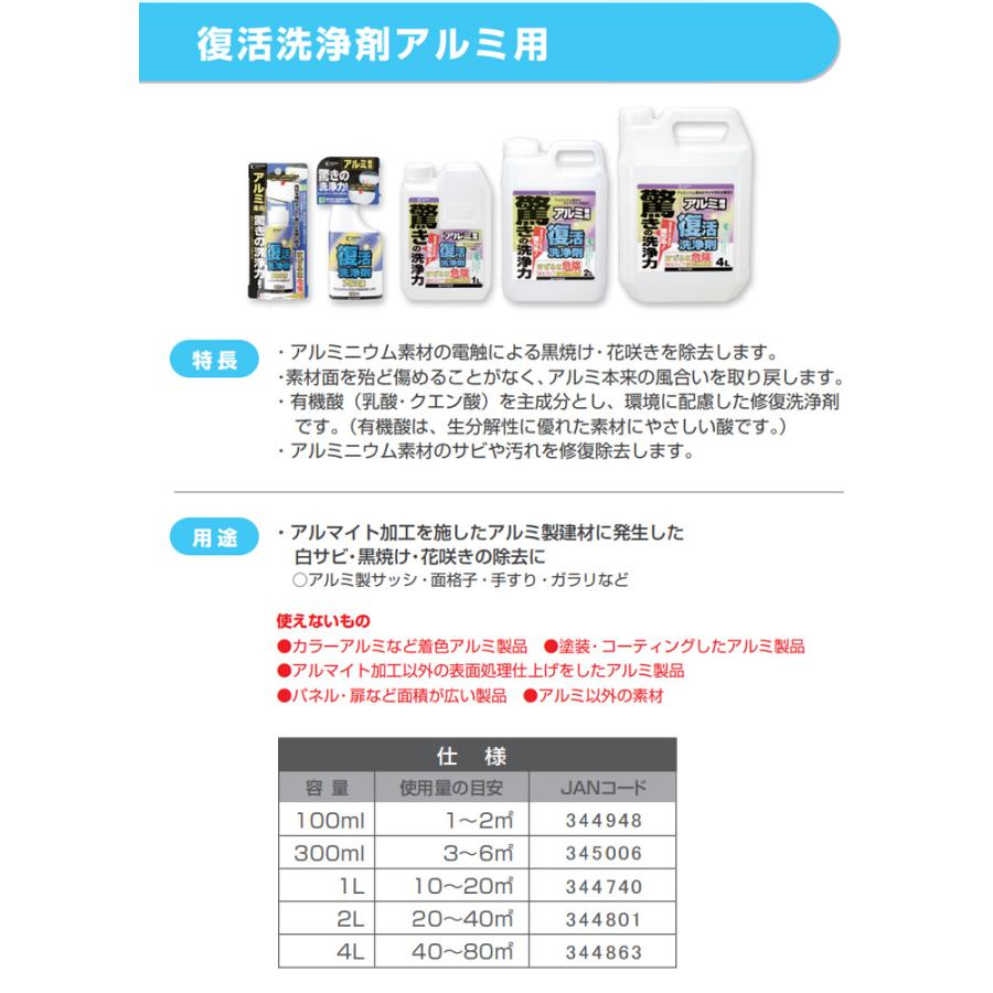 4/1限定P10倍】 復活洗浄剤アルミ用 4L (カンペハピオ 4/1限定P10倍】 復活洗浄剤アルミ用 4L (カンペハピオ