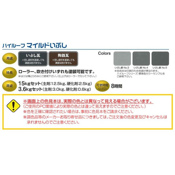 ハイルーフ マイルドいぶし 3.6kgセット （大同塗料/屋根/弱溶剤/2液型