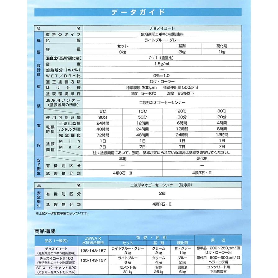 チョスイコート 3kgセット （業務用/貯水/飲料水タンク内面用塗料/神東塗料）｜paintjoy｜06