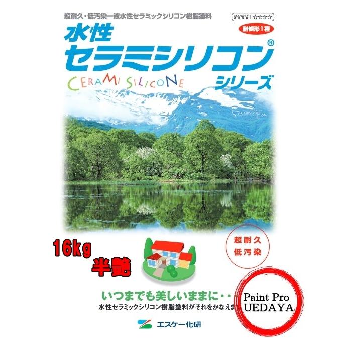 水性セラミシリコン 半艶 標準色・淡彩色 16kg エスケー化研 