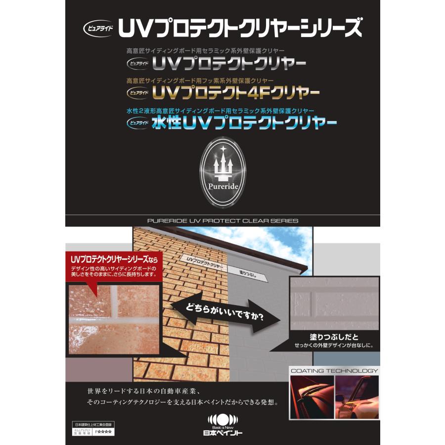ピュアライド水性UVプロテクトクリヤー つや有り 15kgセット 水性2液形 