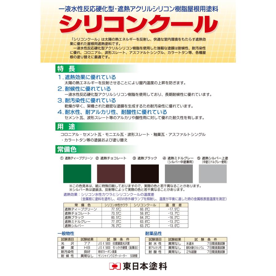 廃番】シリコンクール 常備色 15kg 1液水性反応硬化型・遮熱アクリル