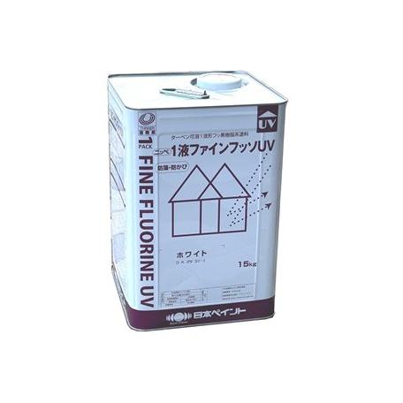 送料無料】ニッペ 1液ファインフッソUV つや有り ホワイト 15kg 
