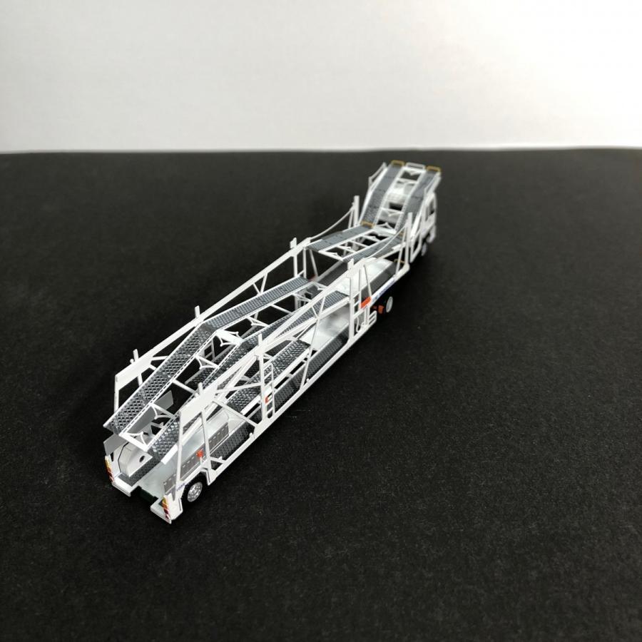 完成品：亀の子8台積みトレーラーキャリアカー 単色：白