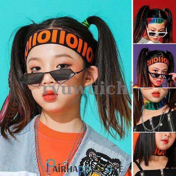 新品 送料無料 キッズ ダンス ヘアバンド ヒップホップ 髪飾り ダンス衣装 小物 リストバンド キッズダンス衣装 グラデーション ファッション ダンス髪型 オレンジ 青 Supplystudies Com