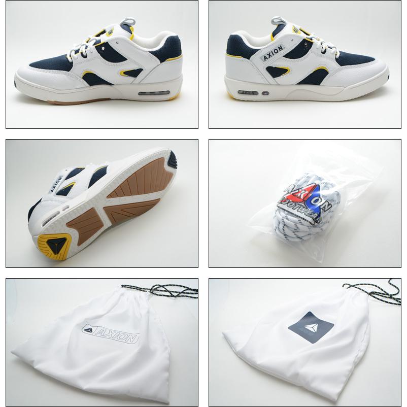 AXION FOOTWEAR GENESIS WHITE/NAVY アクション スニーカー メンズ 