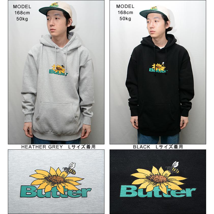 BUTTER GOODS SUN FLOWERS LOGO PULLOVER HOOD バターグッズ パーカー