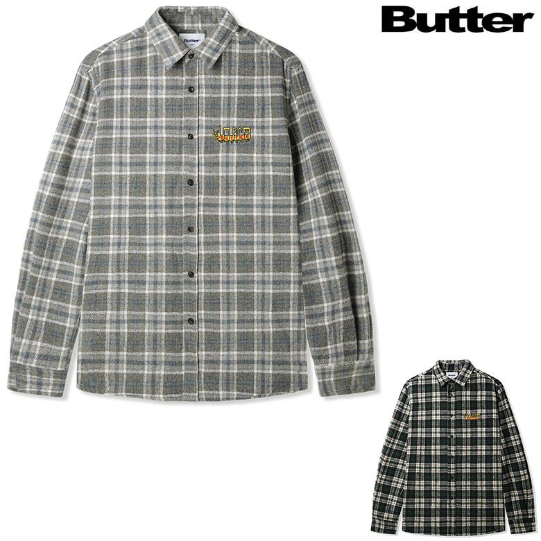 バターグッズ シャツ BUTTER GOODS CATERPILLAR FLANNEL SHIRT  