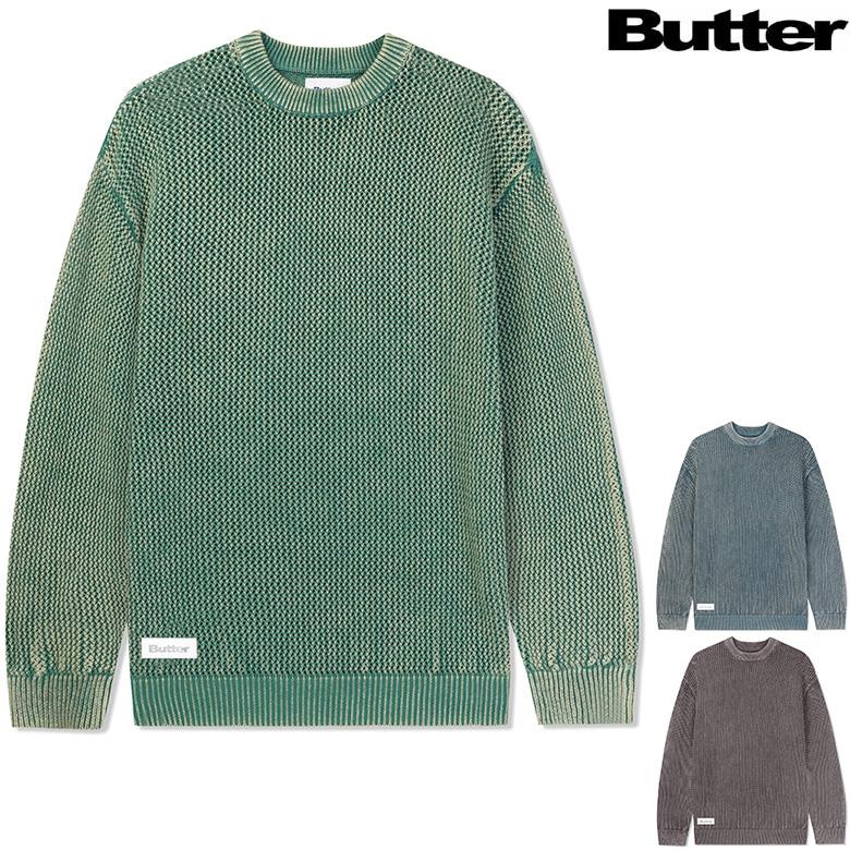 バターグッズ セーター BUTTER GOODS WASHED KNITTED SWEATER バターグッズ セーター BUTTER GOODS WASHED KNITTED SWEATER