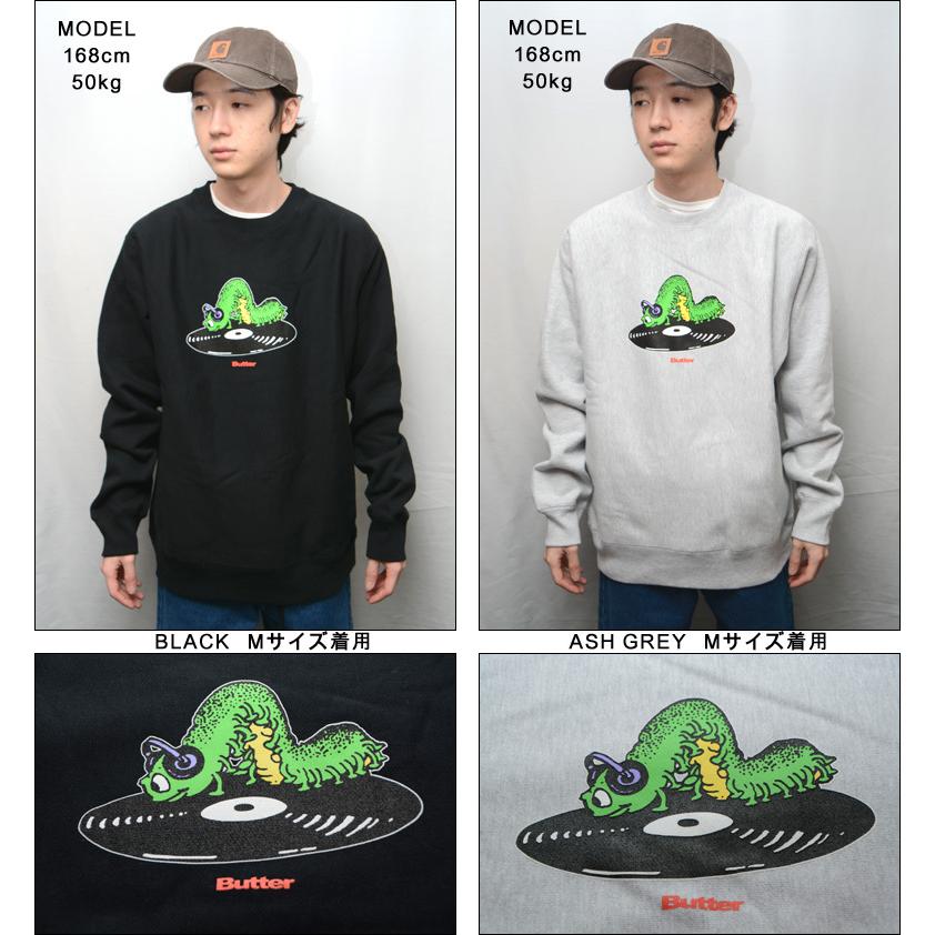 Butter Goods / selector crewneck/スウェット/L/コットン/BLK BUTTER GOODS SELECTOR CREW NECK バターグッズ トレーナー クルー