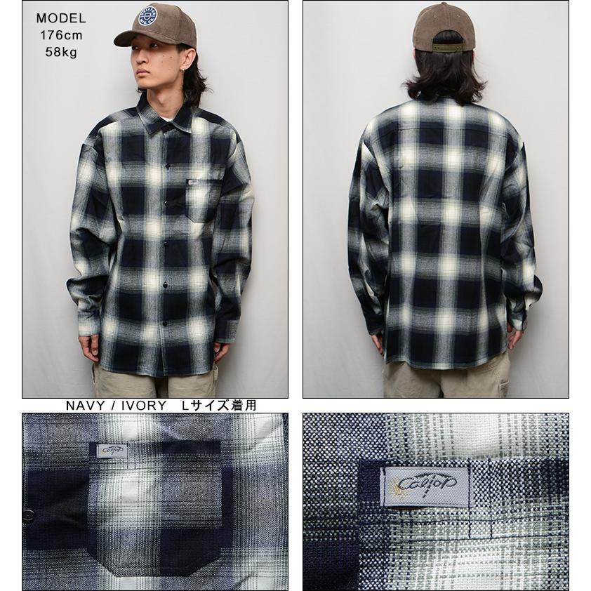 Cal Top キャルトップ チェックシャツ CALTOP L/S PLAID SHIRT Cal Top キャルトップ チェックシャツ CALTOP L/S PLAID SHIRT