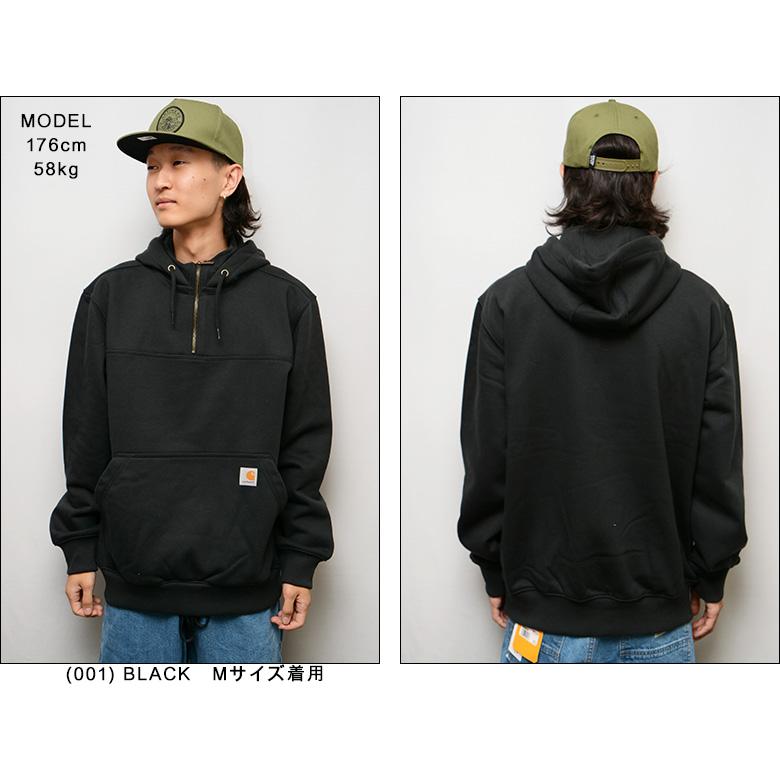 カーハート パーカー CARHARTT RAIN DEFENDER LOOSE FIT HEAVY WEIGHT QUATER ZIP SWEAT  SHIRT ハーフジップパーカー ジップ パーカー フーディー 100617