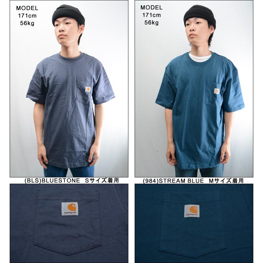 CARHARTT WORK WEAR POCKET TEE カーハート  Tシャツ　半袖T 無地 定番 ポケットT K87｜pajaboo｜20