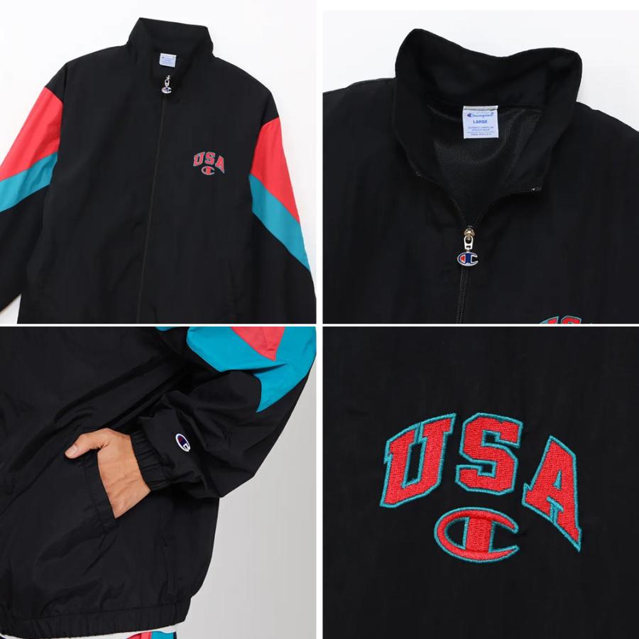 Champion ナイロンジャケットセットアップ 取外フード 日本製ヴィンテージ 楽天市場】【セール】 Champion ジャケット ハーフジップ USA
