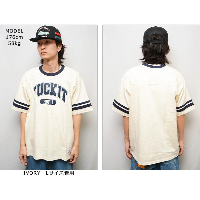 HUF フットボールTシャツ HUF eightynine MESH FOOTBALL CREW / HUF フットボールクルー