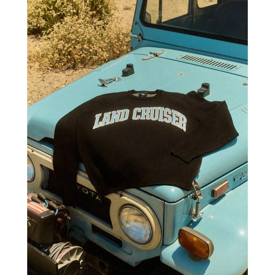 トップス LAND CRUISER PARTS & SERVICE SWEATER HUF x Land Cruiser Parts & Service Black Sweater | Zumiez