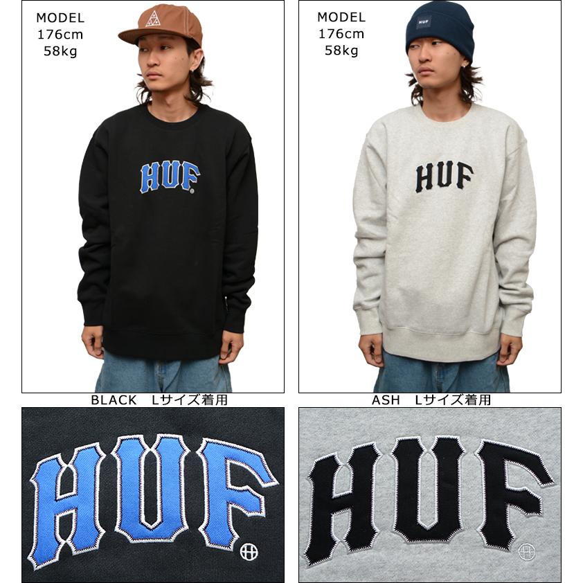 HUF（ハフ） トレーナー HUF ARCH APPLIQUE CREW NECK スウェット
