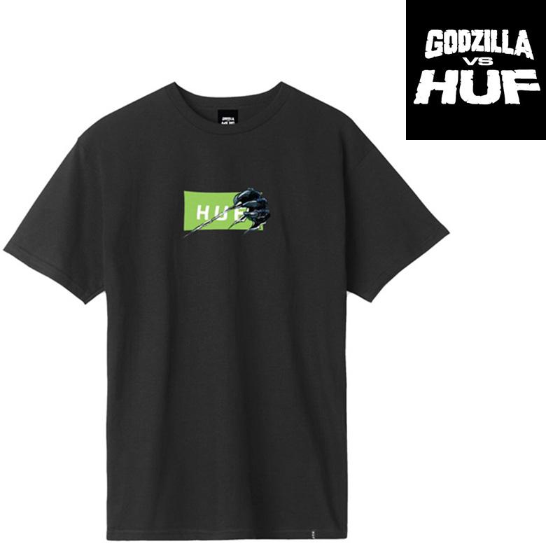 関税送料込♪HUF/GODZILLA BAR LOGO SS TEE HUF 【並行輸入】ハフ 半袖Tシャツ GODZILLA BAR LOGO S TEE