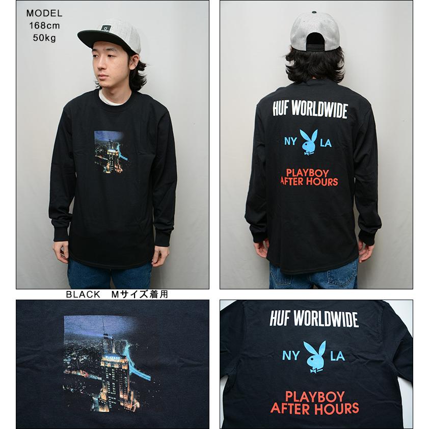 HUF（ハフ） （ ハフ ロンT ） HUF x PLAYBOY BRIGHT LIGHT L/S TEE プレイボーイ Tシャツ プリントT ...