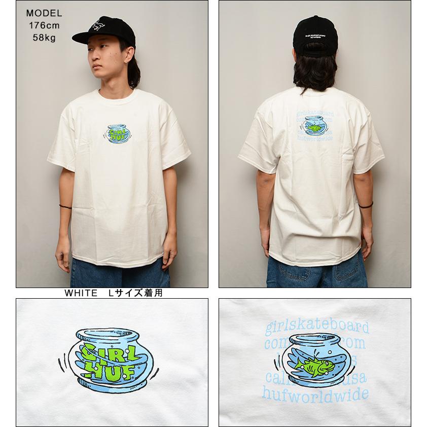 ハフ Tシャツ HUF x GIRL FISH BOWL S/S TEE ガール プリントT 半袖T T-SHIRT コラボレーション スケート スケーター CRAILTAP ハフ Tシャツ HUF x GIRL FISH BOWL S/S TEE ガール プリントT 半袖T T-SHIRT コラボレーション スケート スケーター CRAILTAP