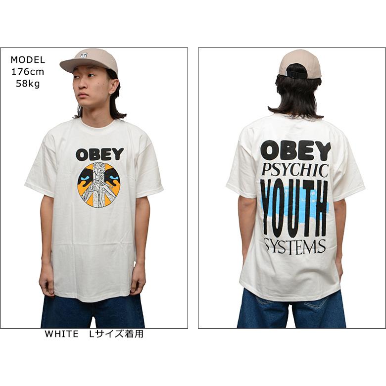 OBEY（オベイ） Tシャツ OBEY PSYCHIC YOUTH SYSTEMS S/S TEE 正規取扱 OBEY オベイ ポケットTシャツ ホワイト