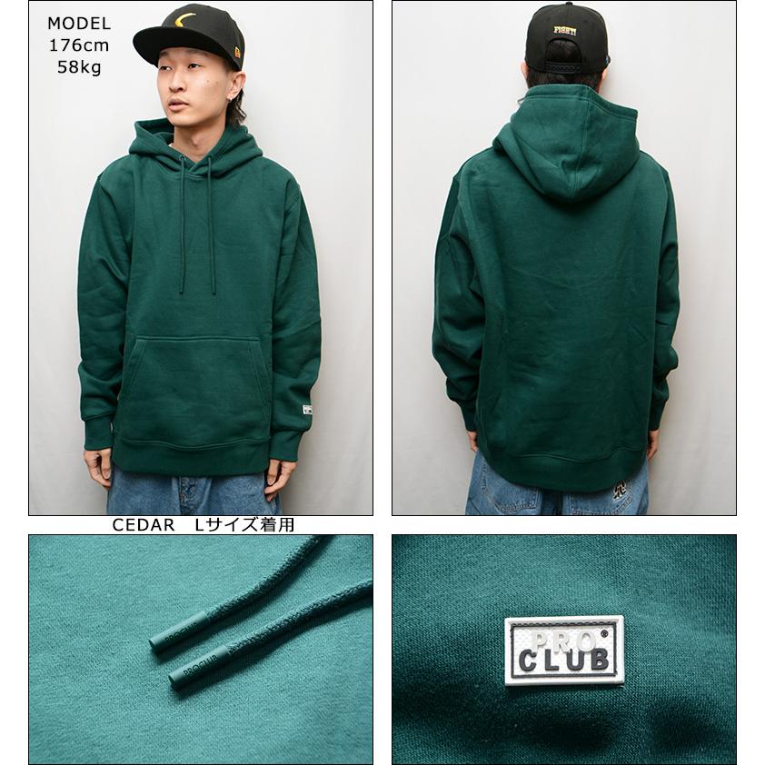 プロクラブ パーカー PRO CLUB HEAVY WEIGHT BASIC HOODIE セットアップ 対応可能 SET UP メンズ フード フーディー ビッグサイズ 無地 PROCLUB 12PC0101｜pajaboo｜10