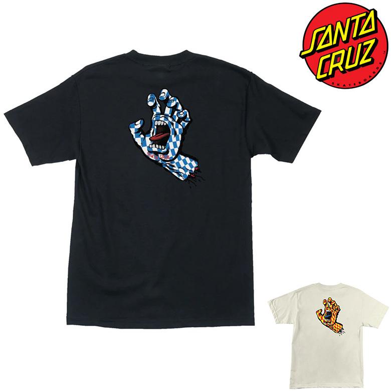 （  サンタクルーズ Tシャツ ） SANTA CRUZ ARCH CHECK HAND S/S TEE 半袖T プリントT スクリーミングハンド SCREAMING HAND｜pajaboo