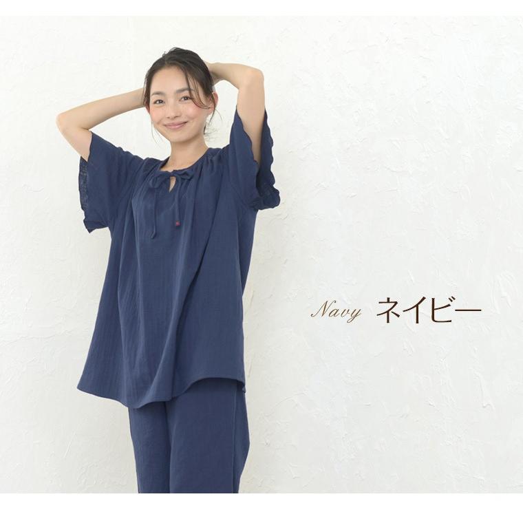 パジャマ レディース 夏 半袖 丸首 かぶり 二重ガーゼ 国産上質綿 超人気商品 超涼感通気性と吸水 吸湿性 日本製 母の日 ギフト 送料無料 0602 パジャマ工房 通販 Yahoo ショッピング