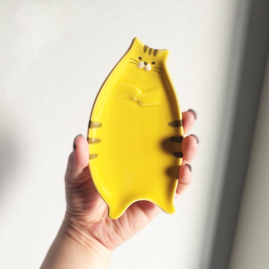 ねこざら ねこ お皿 プレート レンジ対応 猫型 ダイカット 立体 小皿