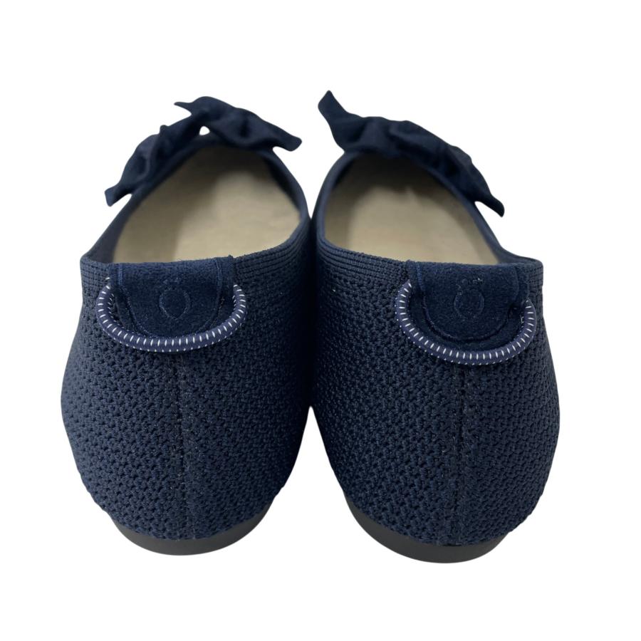 美品/offen/オッフェン/フリルフラットシューズ/39/ネイビー