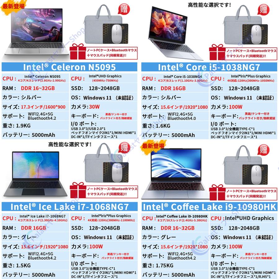 ノートパソコン　Windows 10　パワーポイントもインストール済み インテル（intel） ノートパソコン 新品 安い windows11 Office付属